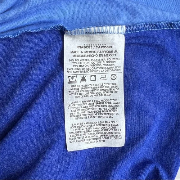 NIKE Dodgers Royal/Navy MLB Tri-Blend Raglan 3/4-Sleeve T-Shirt Size S… - Picture 8 of 9